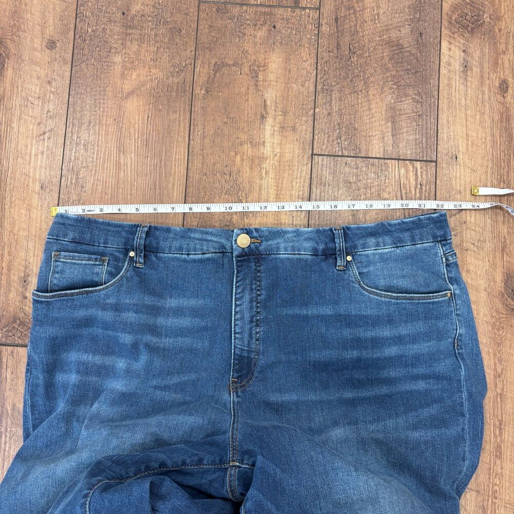 Kut from the Kloth Wide-Leg High-Rise Meg Fab Ab Jeans Raw Hem Women's Plus 22W - Picture 6 of 10